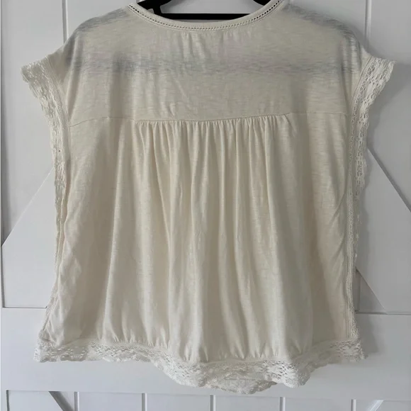 Lucky Brand Cream Lace Women's Top - Picture 4 of 7